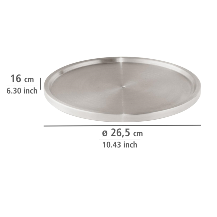 WENKO 2334100 - Taca 26,5x1,5 cm ze stali nierdzewnej, kolor: srebrny