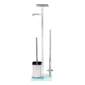 WENKO 23364100 - Szczotka do WC DEBAR 21 x 70,5 cm stal nierdzewna/satynowa/biała