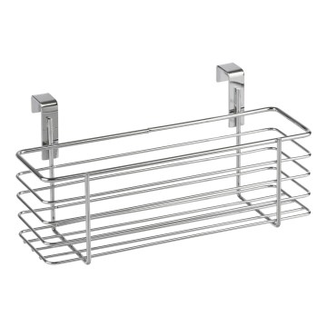 WENKO 2344100 - Koszyk SLIM 24x11,5 cm połysk chrom/czarny