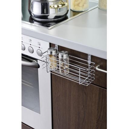 WENKO 2344100 - Koszyk SLIM 24x11,5 cm połysk chrom/czarny