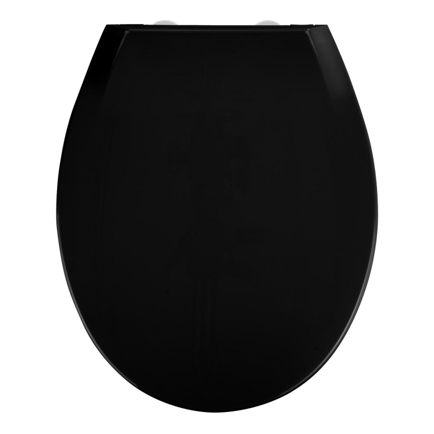 WENKO 23443100-WC deska sedesowa KOS 44x37 cm czarna/srebrna