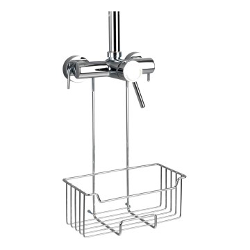 WENKO 23499100 - Półka prysznicowa MILO 25x36 cm stal nierdzewna/srebrna/przezroczysta