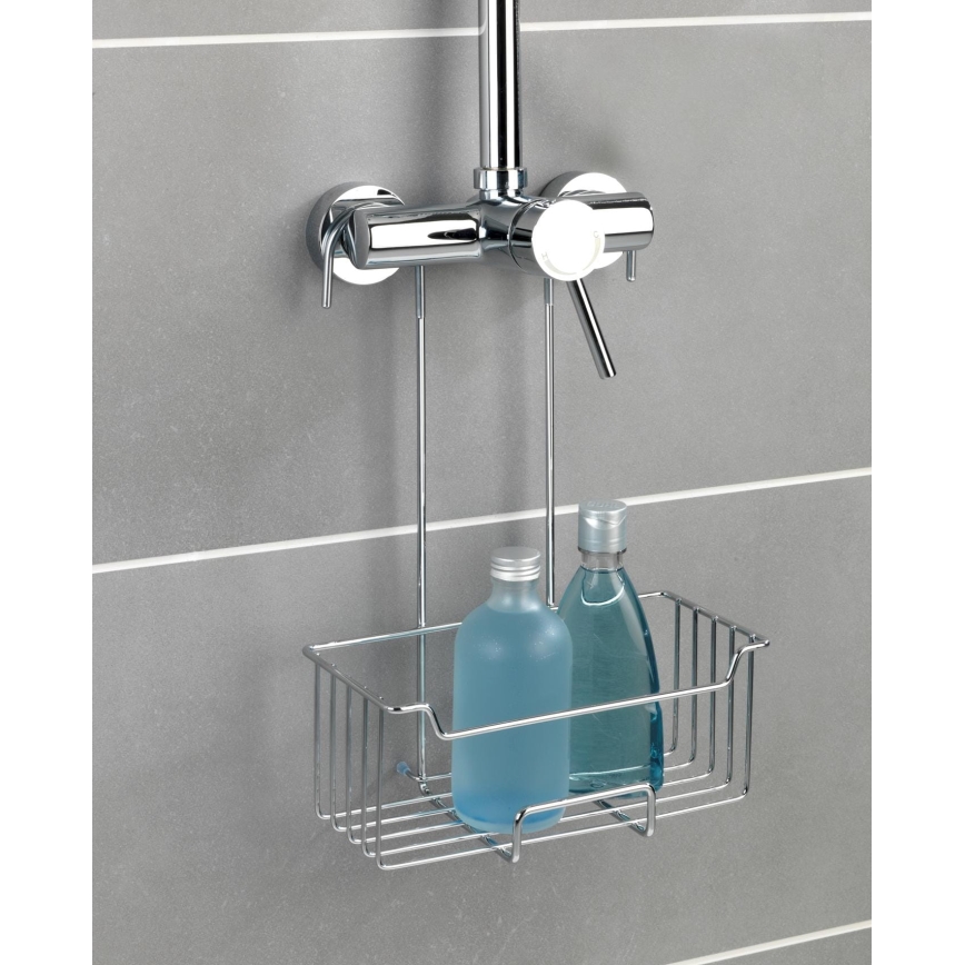WENKO 23499100 - Półka prysznicowa MILO 25x36 cm stal nierdzewna/srebrna/przezroczysta