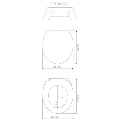 WENKO 23571100-WC deska sedesowa 300/350 kg deska WC 44,5x37 cm kolorowa/srebrna
