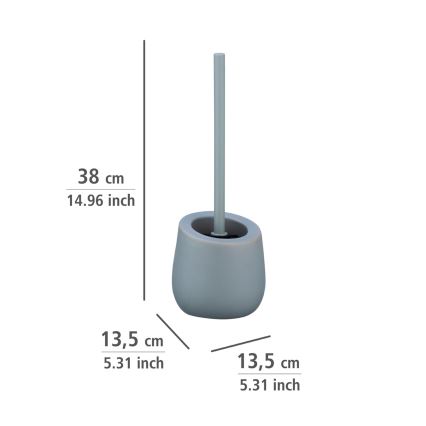 WENKO 23650100 - Szczotka WC BADI 13,5x38 cm szara