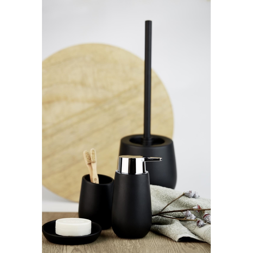 WENKO 23651800 - Kubek na szczoteczki BADI 8x11 cm czarny