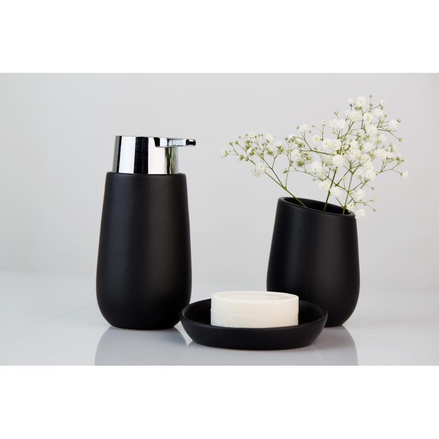 WENKO 23651800 - Kubek na szczoteczki BADI 8x11 cm czarny