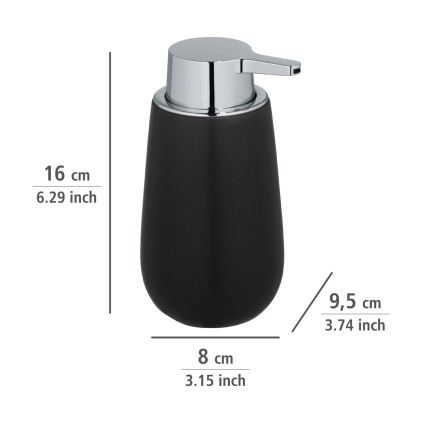 WENKO 23652800 - Dozownik mydła BADI 320 ml czarny
