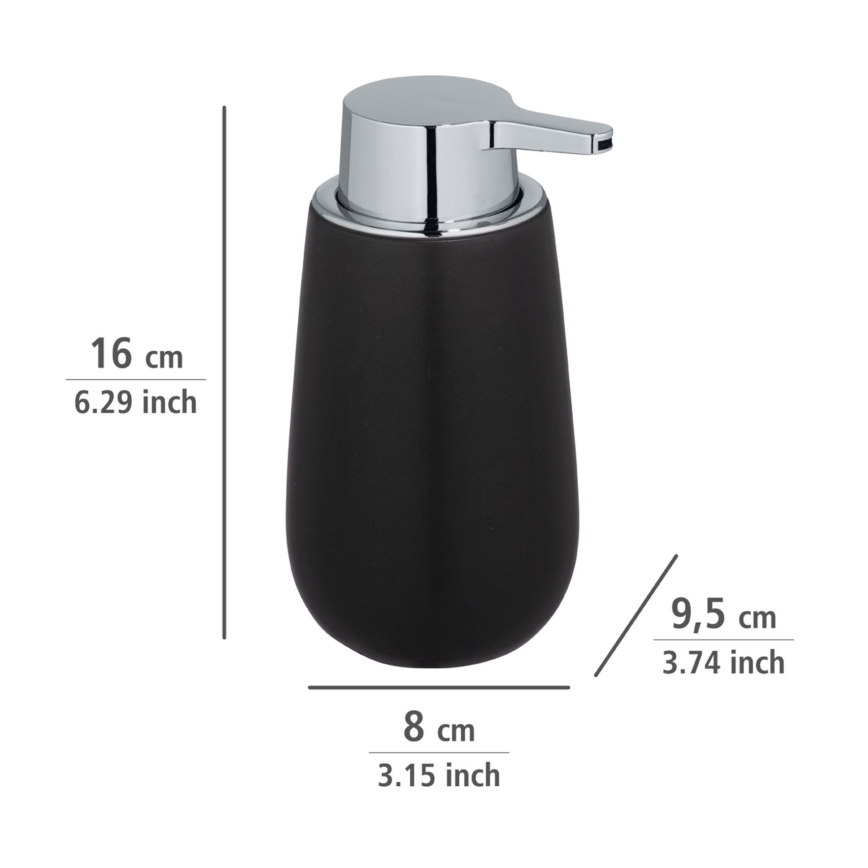 WENKO 23652800 - Dozownik mydła BADI 320 ml czarny