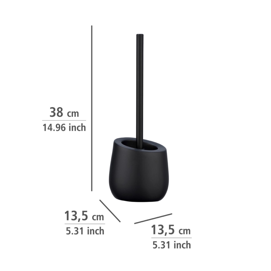 WENKO 23654800 - Szczotka do WC BADI 13,5x38 cm czarna