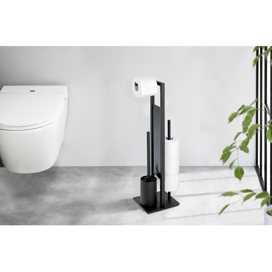 WENKO 23708100 - Szczotka do WC RIVALTA 18x70 cm czarna
