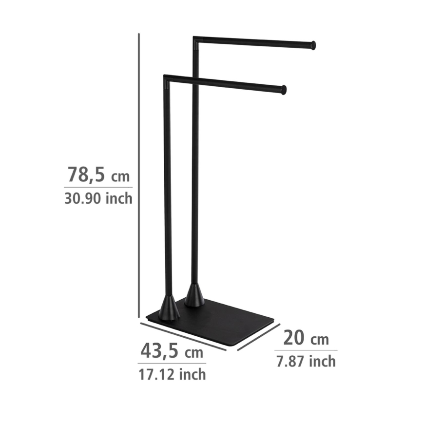 WENKO 23711100 - Stojak na ręczniki HELLA 41x79 cm czarny