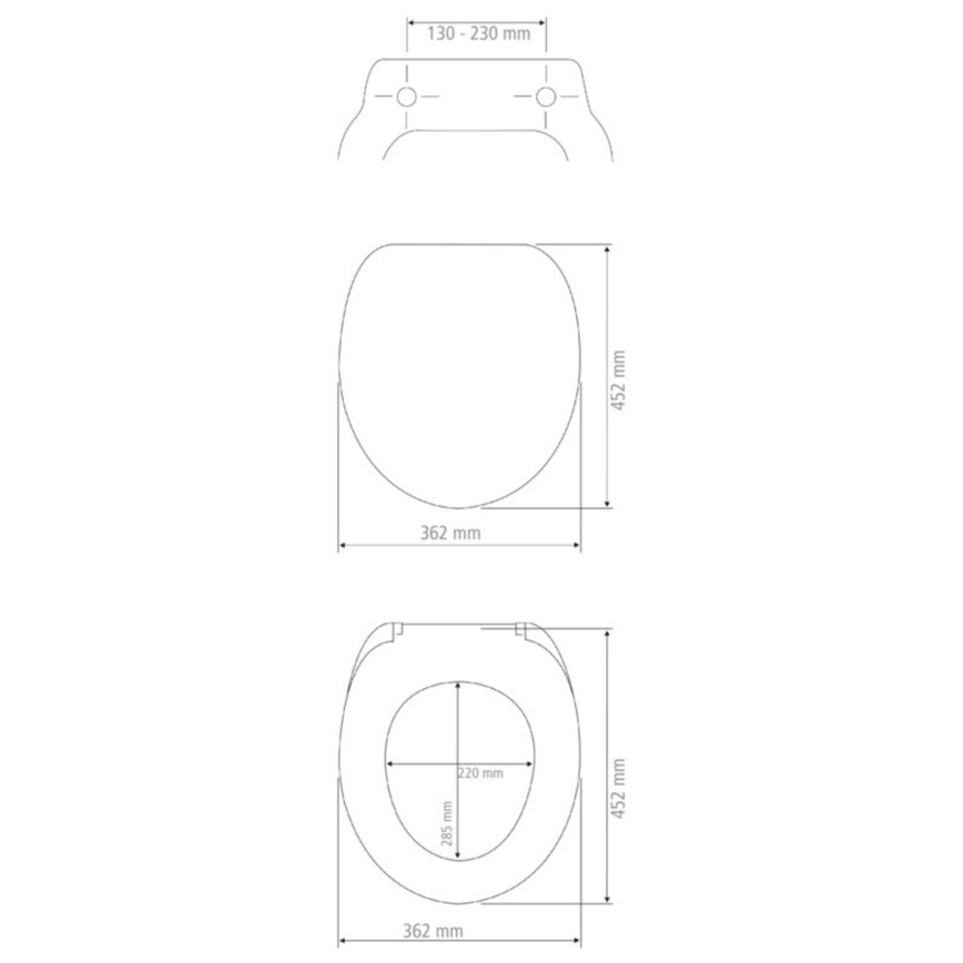 WENKO 23827100-WC deska sedesowa SEDILO 45,2x36,2 cm czarna/srebrna