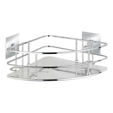 WENKO 23856800 - Półka TURBO-LOC QUADRO ED. 27,5x19,3 cm stal nierdzewna / chrom błyszczący