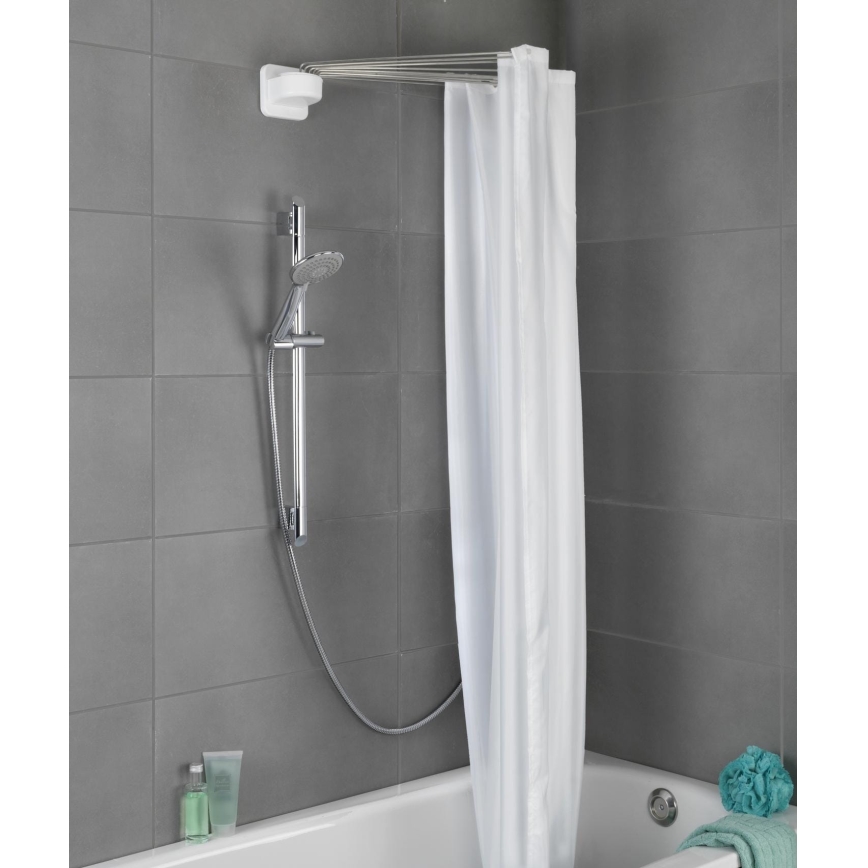 WENKO 23863100 - Uchwyt prysznicowy 96x72 cm stal nierdzewna/biały