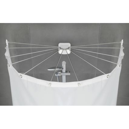 WENKO 23863100 - Uchwyt prysznicowy 96x72 cm stal nierdzewna/biały