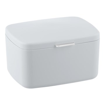 WENKO 23960100 - Pojemnik BARCELONA 19,5x16 cm biały/błyszczący chrom