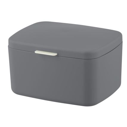 WENKO 23981100 - Pojemnik BARCELONA 19,5 x 16 cm antracyt/błyszczący chrom