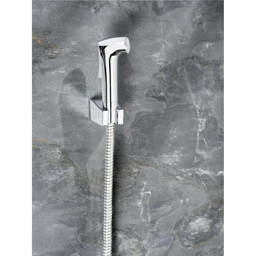 WENKO 23999100 - Zestaw bidetowy WATERSAVING SYSTEM 12x7 cm, chrom błyszczący/srebrny