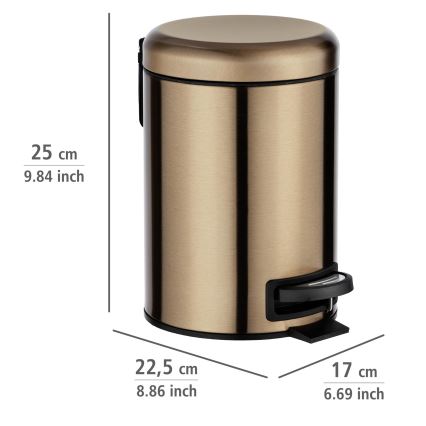 WENKO 24036100 - Kosz LEMAN 17x25 cm nierdzewna/miedziana/czarna