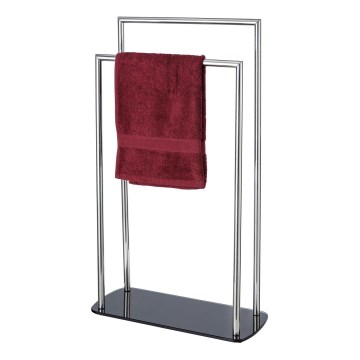 WENKO 24076800 - Wieszak na ręczniki RAVINA 48x80 cm stal nierdzewna/srebrny/czarny