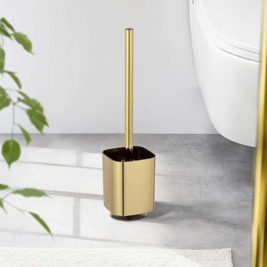 WENKO 24162100 - Szczotka do WC AURON 9x38,5 cm złota