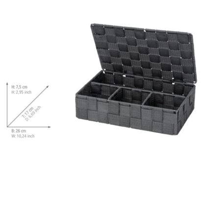 WENKO 24223100 - Kosz ADRIA 26x17 cm szary/antracyt