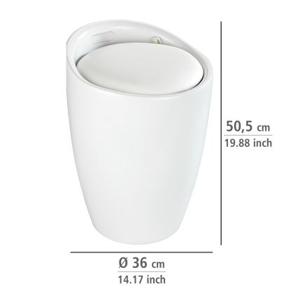 WENKO 24228100 - Stołek CANDY 36x50,5 cm biały/czarny