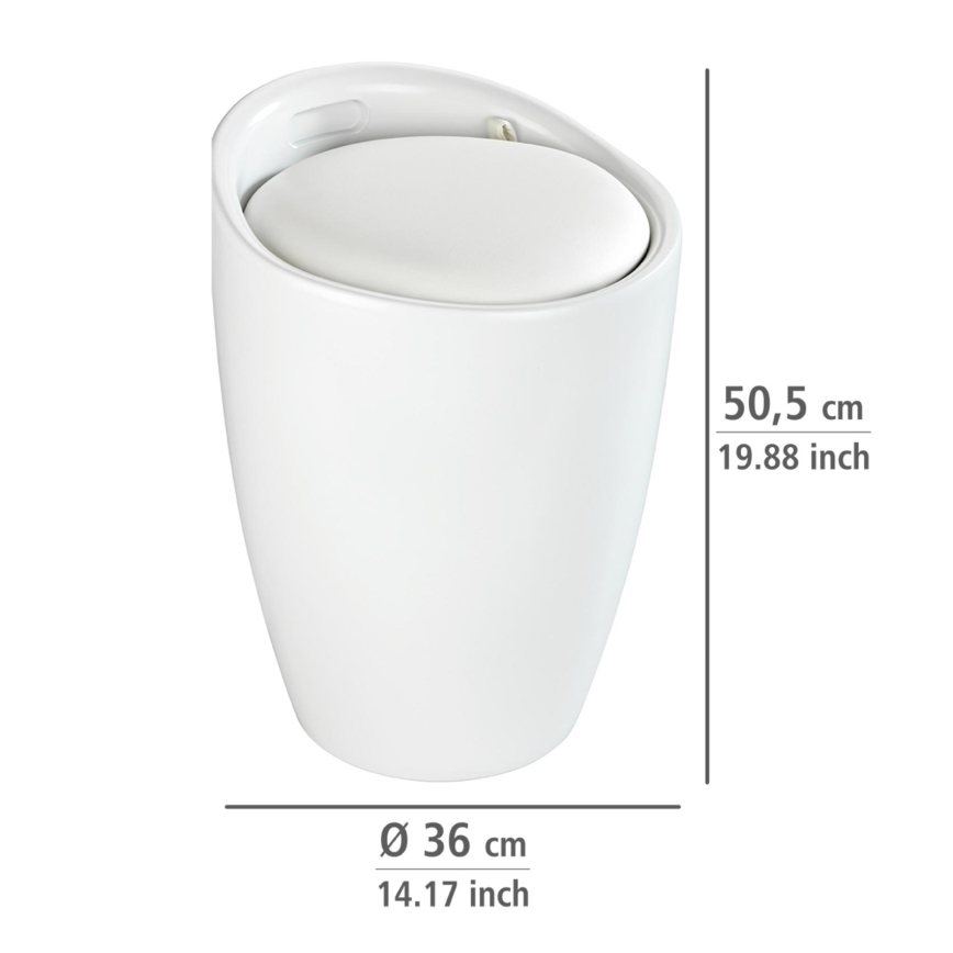 WENKO 24228100 - Stołek CANDY 36x50,5 cm biały/czarny