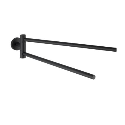 WENKO 24238100-Uchwyt na ręczniki BOSIO BLACK 5,5x43 cm stal nierdzewna/srebrny
