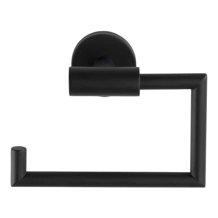 WENKO 24240100-Uchwyt na papier toaletowy BOSIO BLACK 15x10,5 cm stal nierdzewna/srebrny