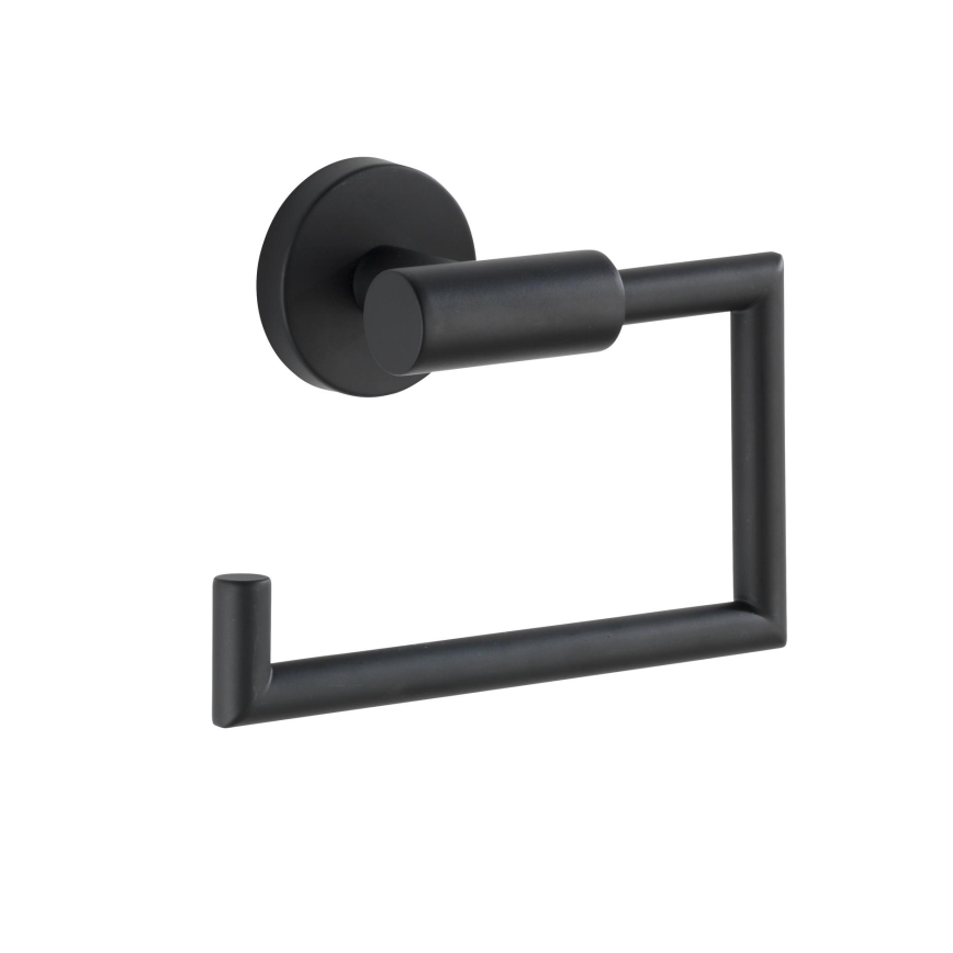 WENKO 24240100-Uchwyt na papier toaletowy BOSIO BLACK 15x10,5 cm stal nierdzewna/srebrny