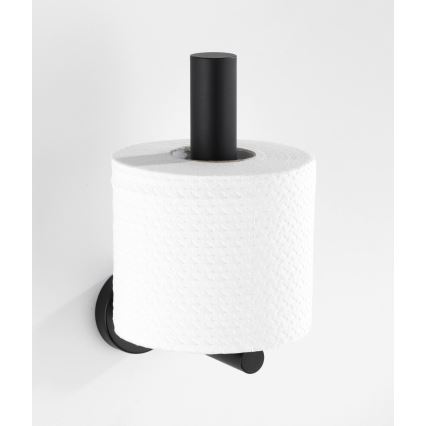 WENKO 24262100-Uchwyt na papier toaletowy BOSIO BLACK 8x18 cm stal nierdzewna/srebrny