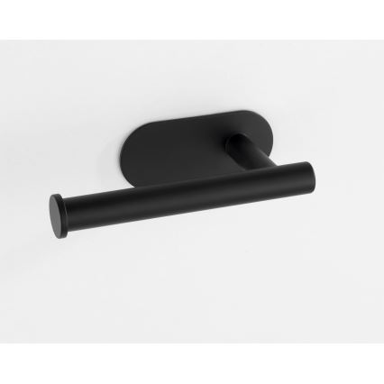 WENKO 24287100-Uchwyt na papier toaletowy TURBO-LOC OREA BLACK 16x7 cm stal nierdzewna/czarny