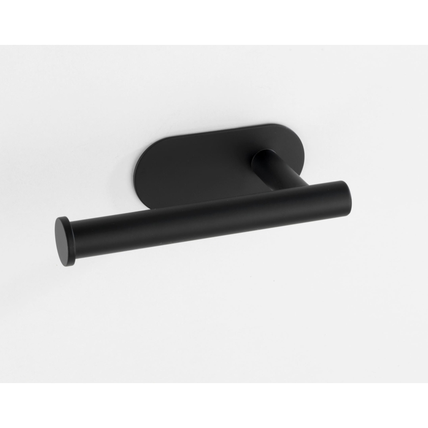 WENKO 24287100-Uchwyt na papier toaletowy TURBO-LOC OREA BLACK 16x7 cm stal nierdzewna/czarny