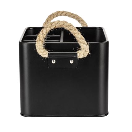 WENKO 24328100 - Pojemnik do przechowywania GARA 19x13 cm czarny