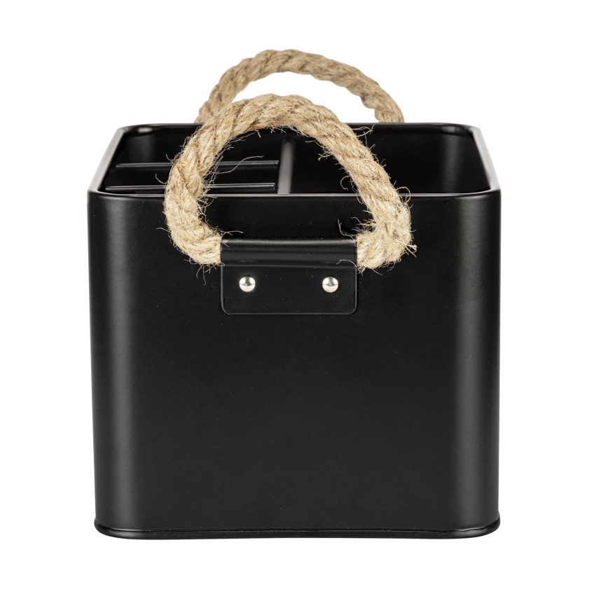 WENKO 24328100 - Pojemnik do przechowywania GARA 19x13 cm czarny