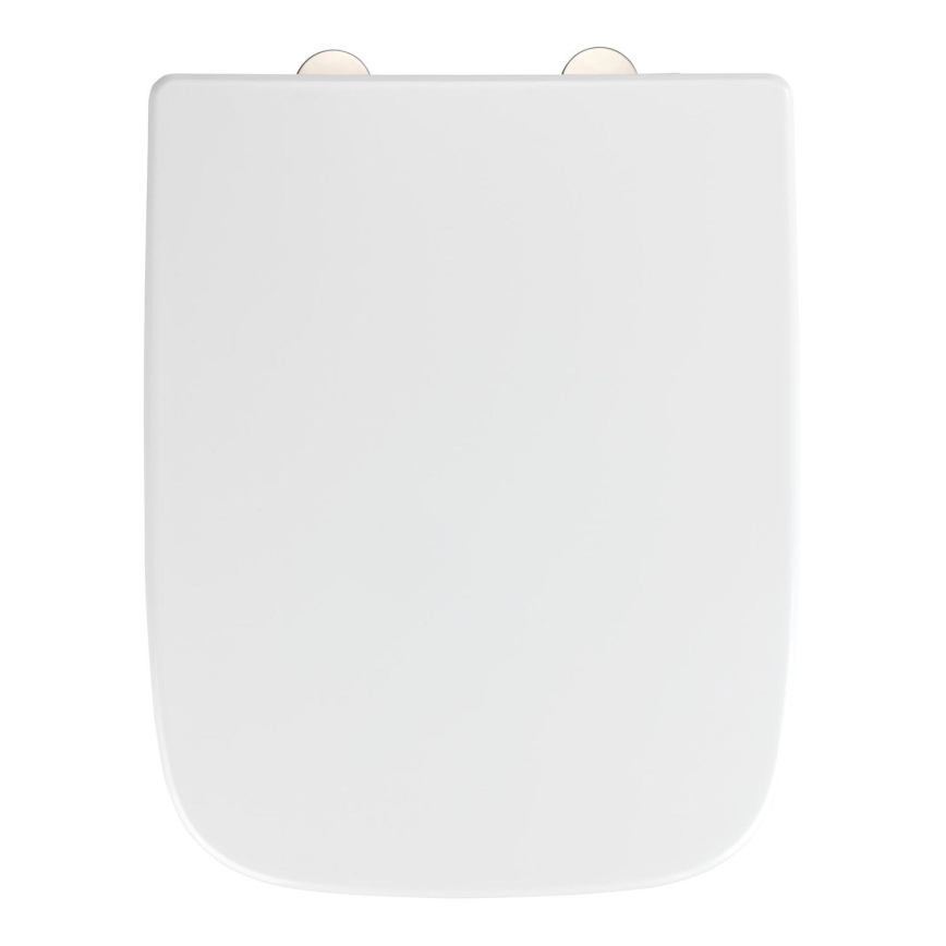 WENKO 24334100-Deska sedesowa EXCLUSIVE 46,5x37 cm biała/srebrna