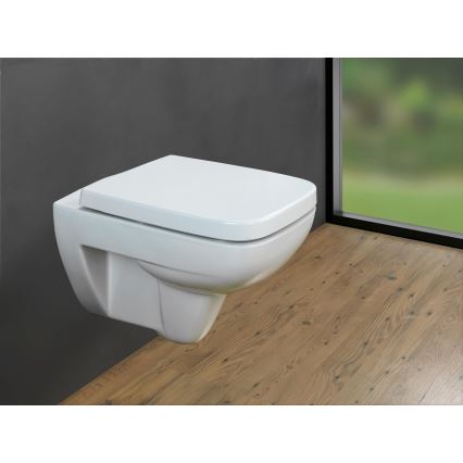 WENKO 24334100-Deska sedesowa EXCLUSIVE 46,5x37 cm biała/srebrna