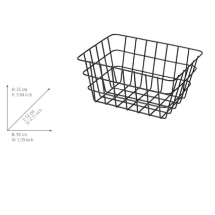 WENKO 24371100 - Kosz VIANA 18x25 cm czarny