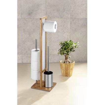 WENKO 24391100 - Szczotka do WC RIVALTA 18x70 cm brązowy/biały/czarny