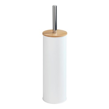 WENKO 24393100 - Szczotka do WC TORTONA 9,5x38,5 cm biała/brązowa