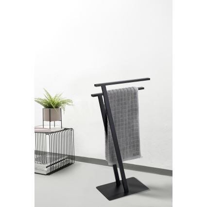 WENKO 24396100 - Stojak na ręczniki LIRIO 20x40 cm czarny