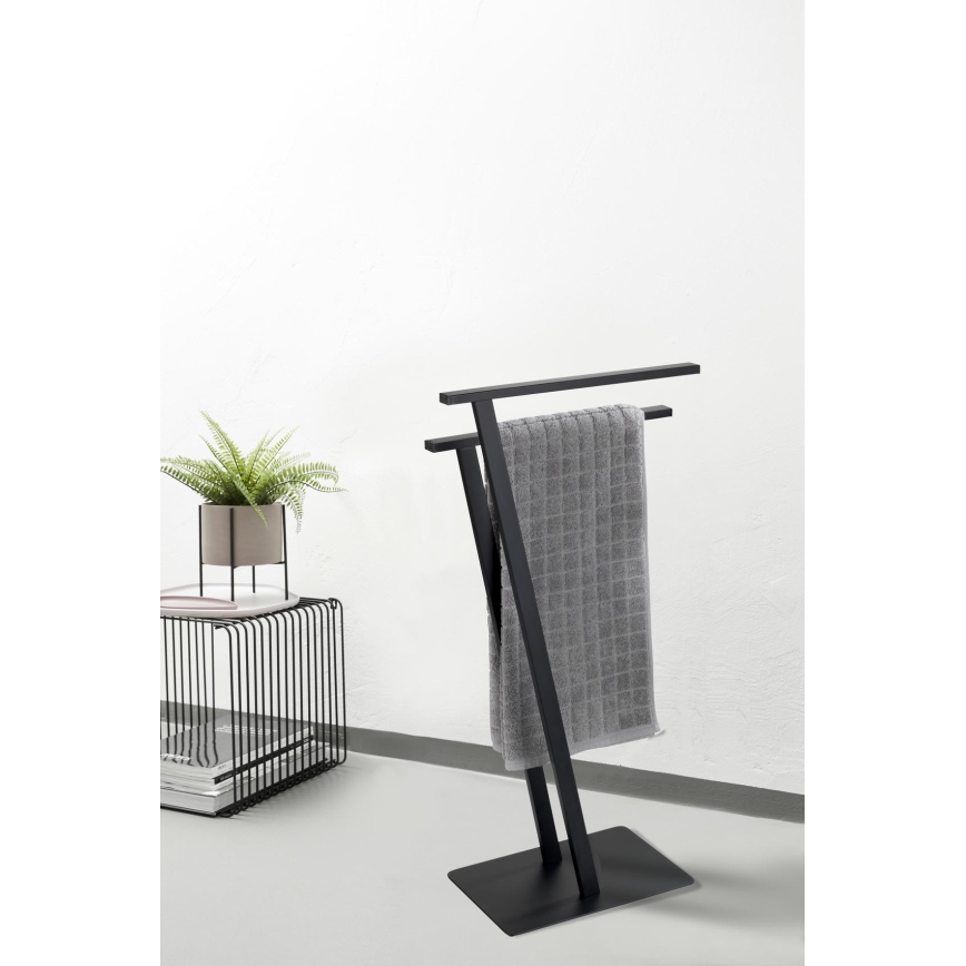 WENKO 24396100 - Stojak na ręczniki LIRIO 20x40 cm czarny
