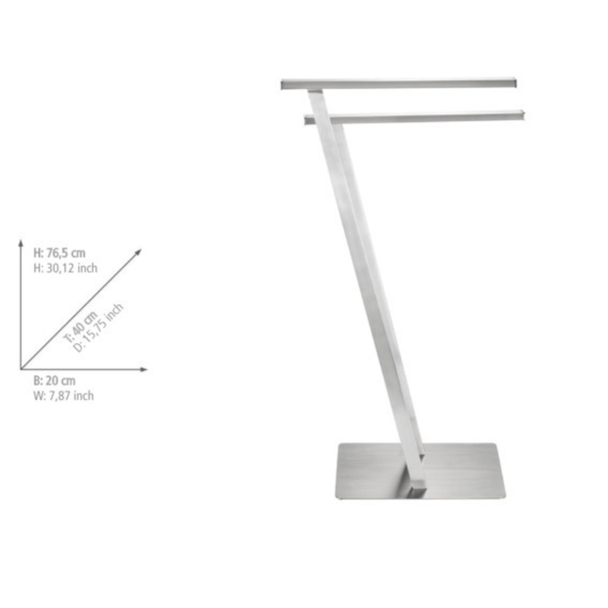 WENKO 24397100 - Wieszak na ręczniki LIRIO 20x76,5 cm stal nierdzewna/satyna