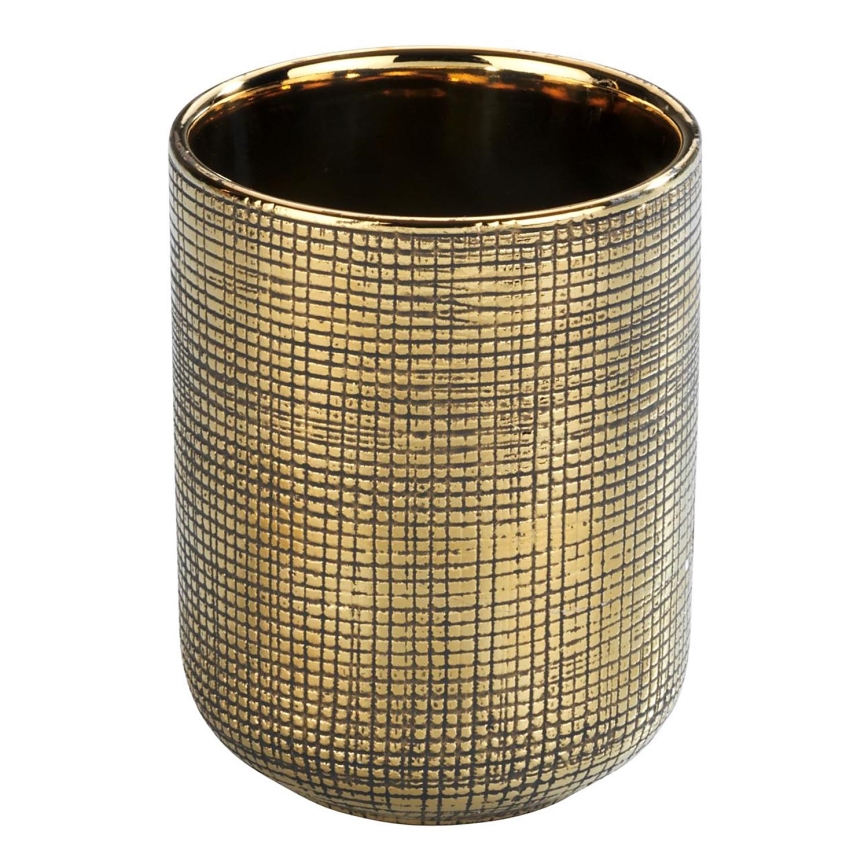 WENKO 24400100 - Kubek na szczoteczki RIVARA 7,5x9,5 cm złoty