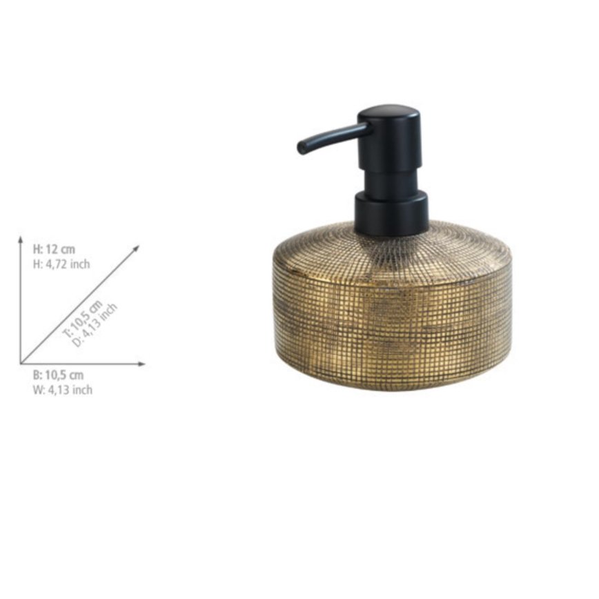 WENKO 24401100 - Dozownik mydła RIVARA 400 ml złoty