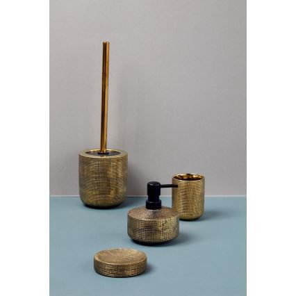 WENKO 24403100 - Szczotka do WC RIVARA 11,5x40 cm złota