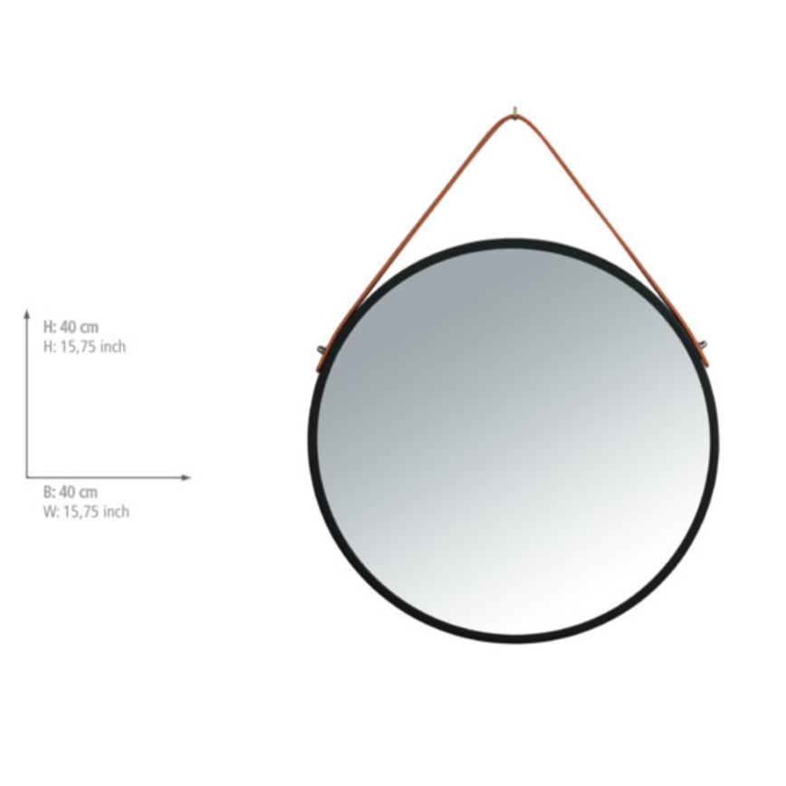 WENKO 24424100 - Lustro BORRONE 40x40 cm czarne/srebrne