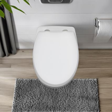 WENKO 24516100-WC deska sedesowa, udźwig 300/350 kg, 37x44,5 cm, biały/srebrny